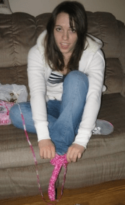 I remember thinking, "It's a stretchy yarn, it might still fit."