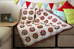 Mod Floral Blanket by Lisa Clarke