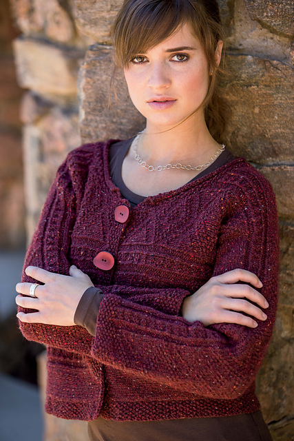 Black Baccara Cardigan by Nancy Vandivert, Interweave Knits Fall 2014