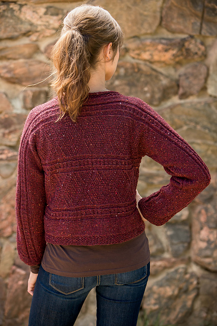 Black Baccara Cardigan by Nancy Vandivert, Interweave Knits Fall 2014