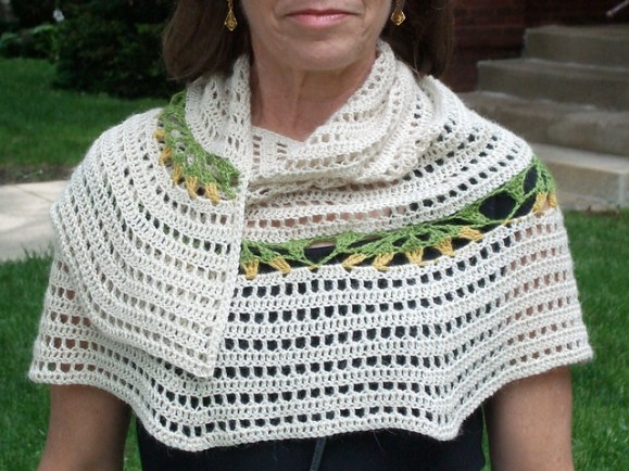 Spring Flowers Shawl by Wendy Easton