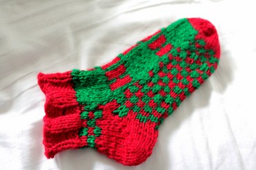 Ho Ho Ho Slipper Socks by Lesley Richards