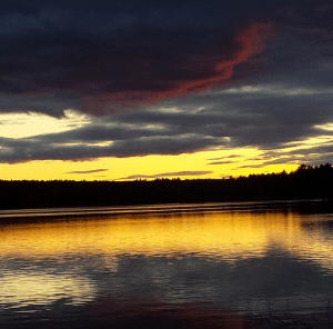 A dramatic sunset I saw on the way home from the grocery store last April.