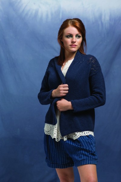 Anil Cardigan by Amy Christoffers, knit in Berroco Indigo