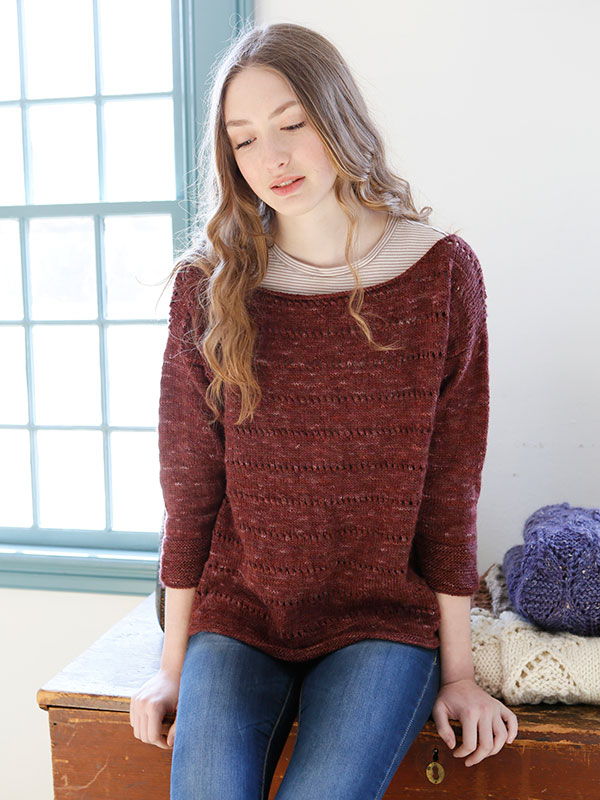 Dianthus Pullover knit in Berroco Boboli Lace