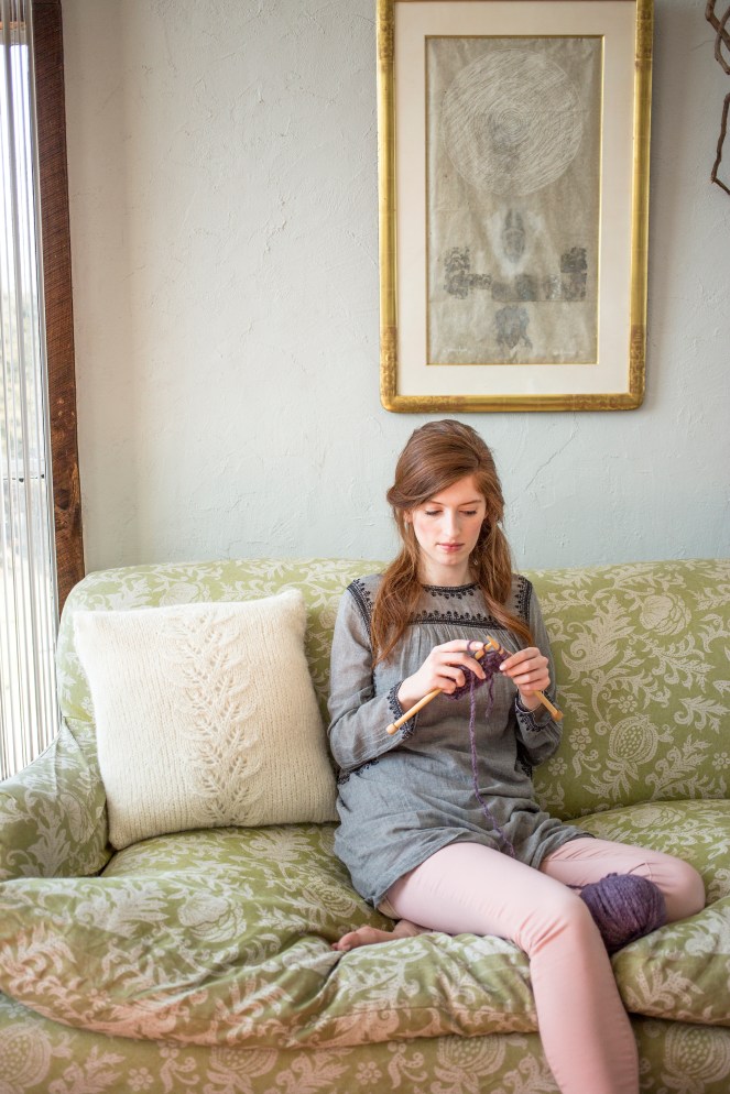 Pavo Pillow knit in Berroco North Star 