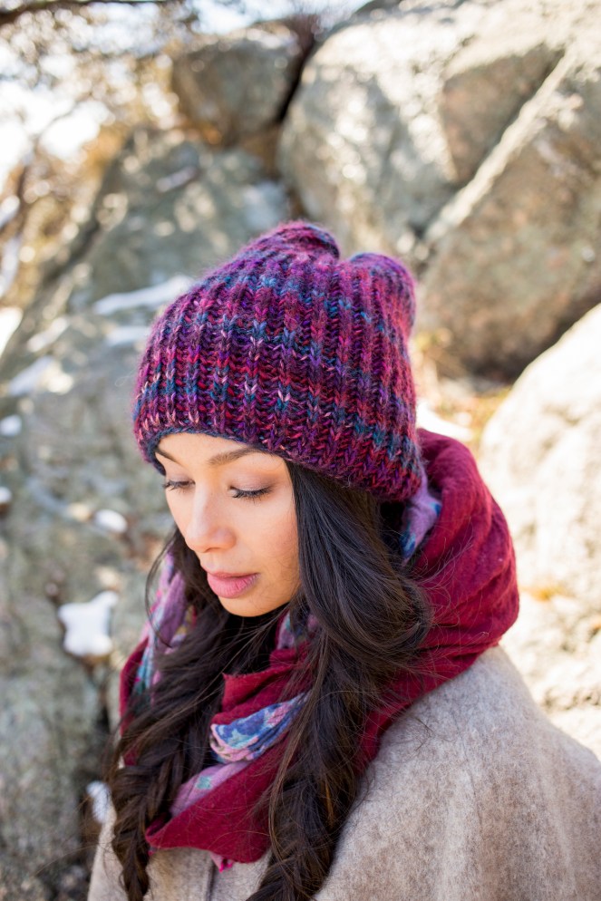 Katka hat knitting pattern in Berroco Millefiori