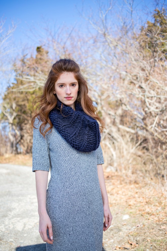 Ima cowl knitting pattern in Berroco Macro