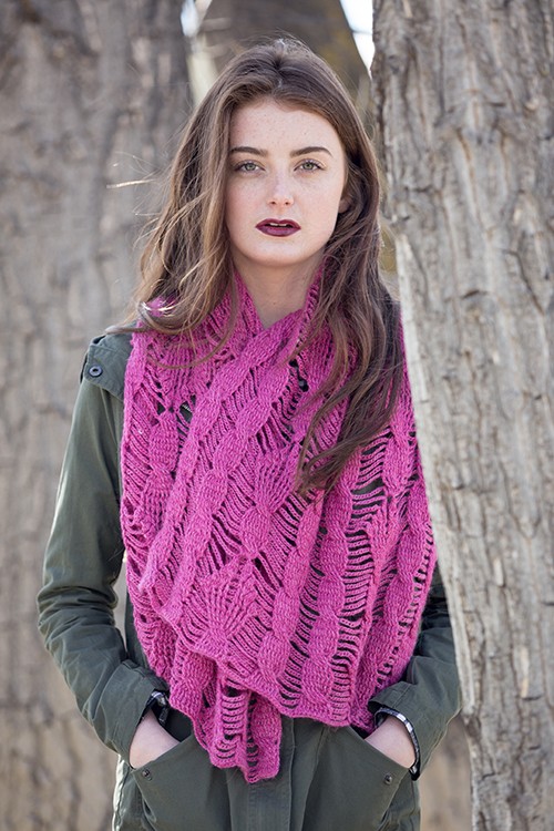 clematis shawl crochet pattern in Berroco Folio 