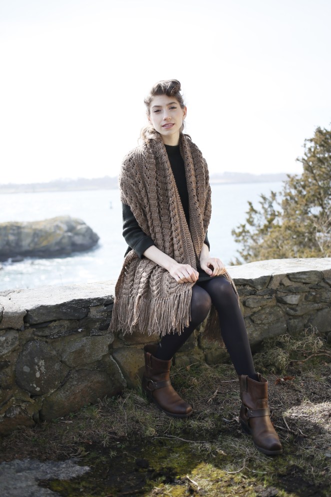 Yew Scarf Knitting pattern in Berroco Tuscan Tweed