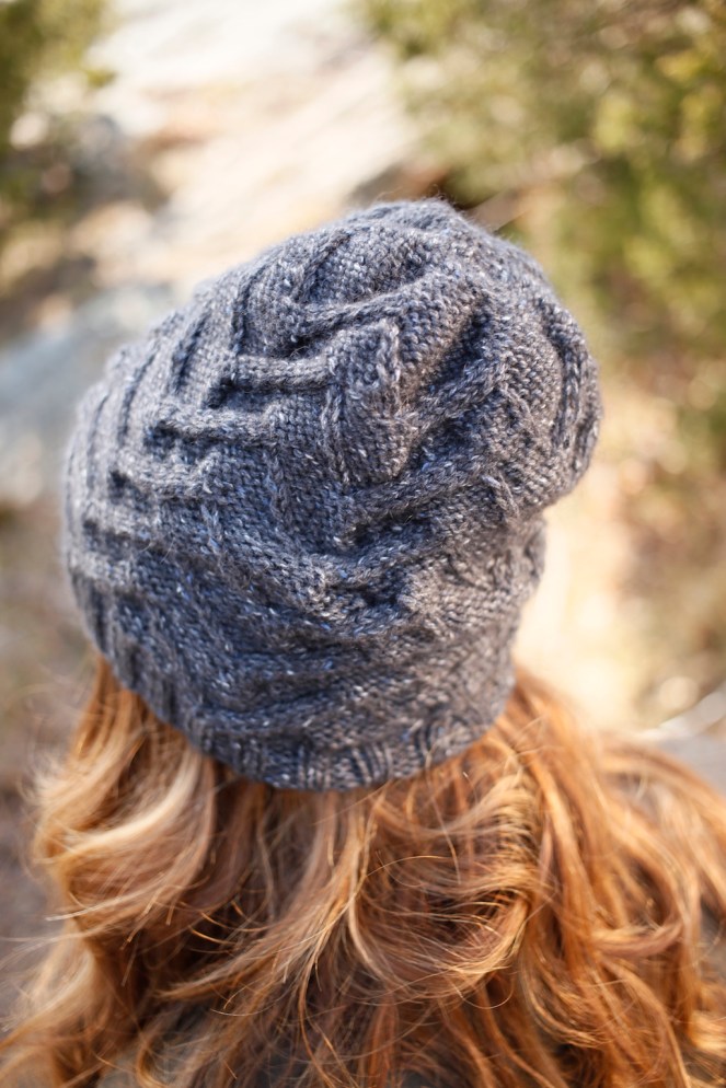 Witch Hazel hat knitting pattern in Berroco Tuscan Tweed
