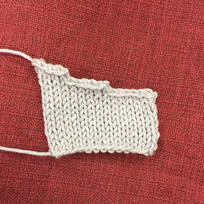 shoulder shaping using bind offs