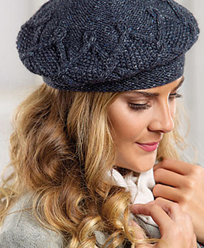 Ravenna hat knitting pattern in Berroco Tuscan Tweed