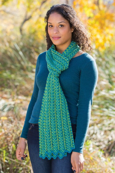 Clupeidae scarf knitting pattern Barbara Benson