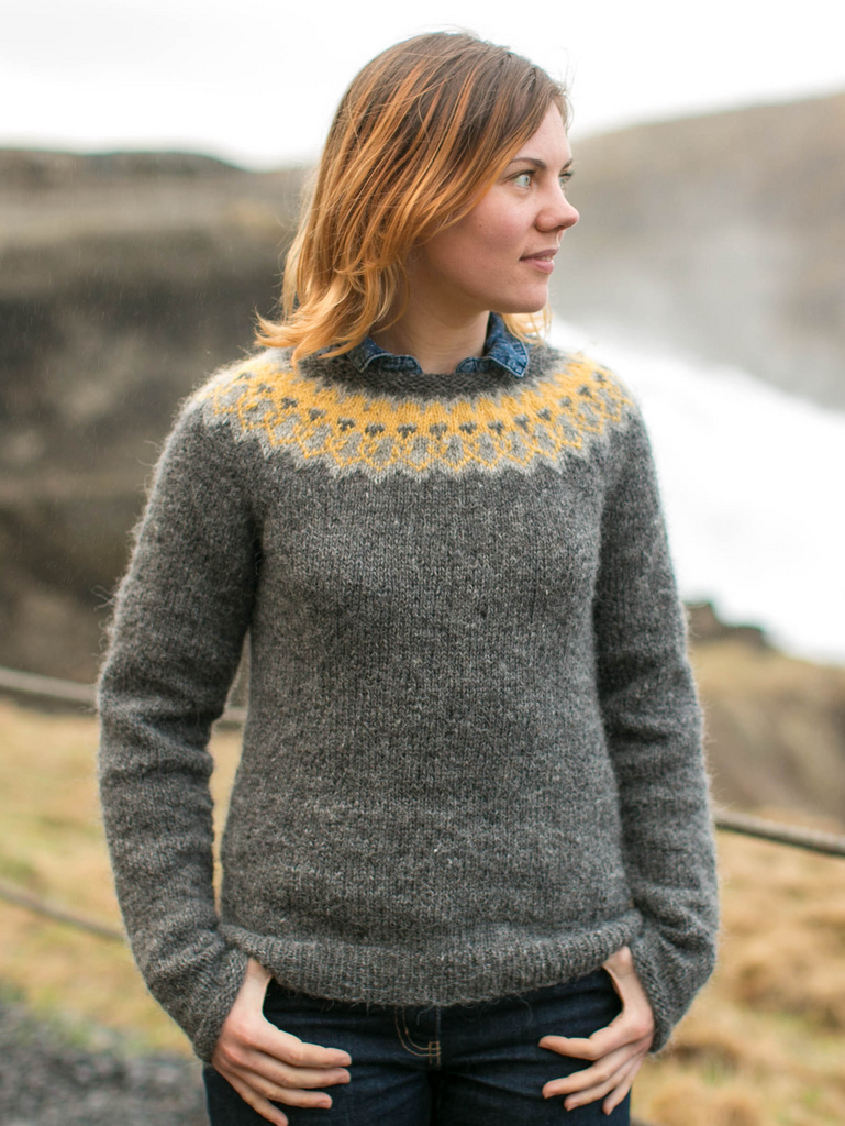 Strokkur sweater knitting pattern by Ysolda Teague