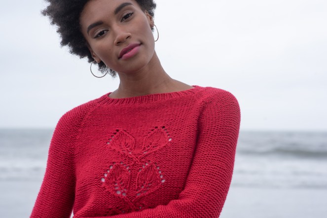 Gallikos sweater knitting pattern in Berroco VIbe