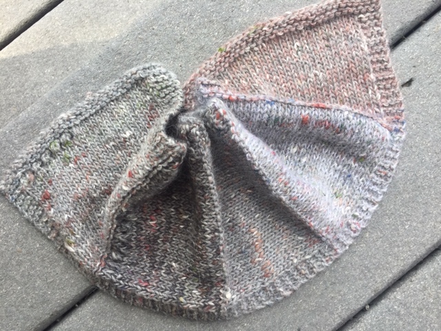 photo of swatch panel showing berroco providence and langyarns lace held doubled