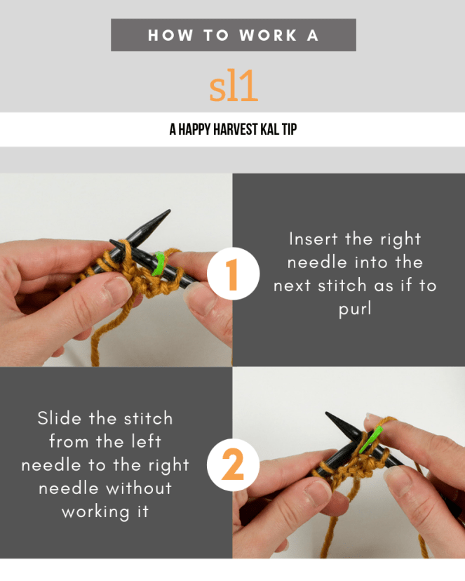 photo tutorial showing how to work a slip stitch