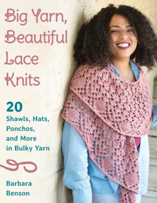 cover of big yarn beautiful lace knits book by barbara benson
