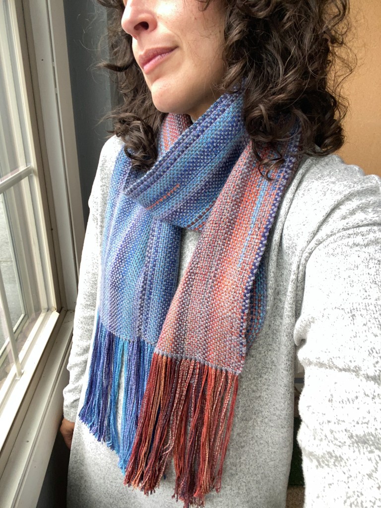 Margaux wearing the Four Hands Scarf.